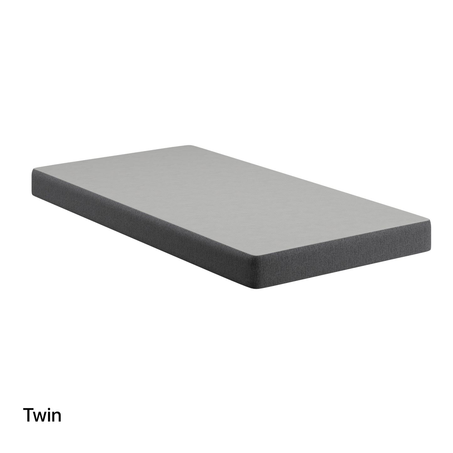 Beautyrest Flat Foundation 5.5" Twin Size Gray foam mattress topper on a black background