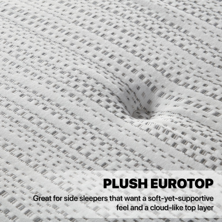 Close-up of the fabric on the Beautyrest Silver BRS900 Plush Euro Top mattress