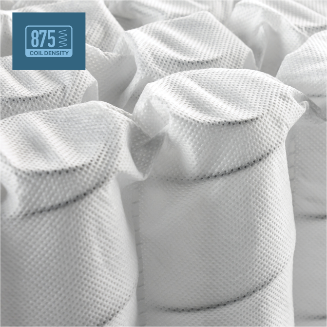 Close-up of mattress coils with density