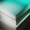Close-up of glowing book edges