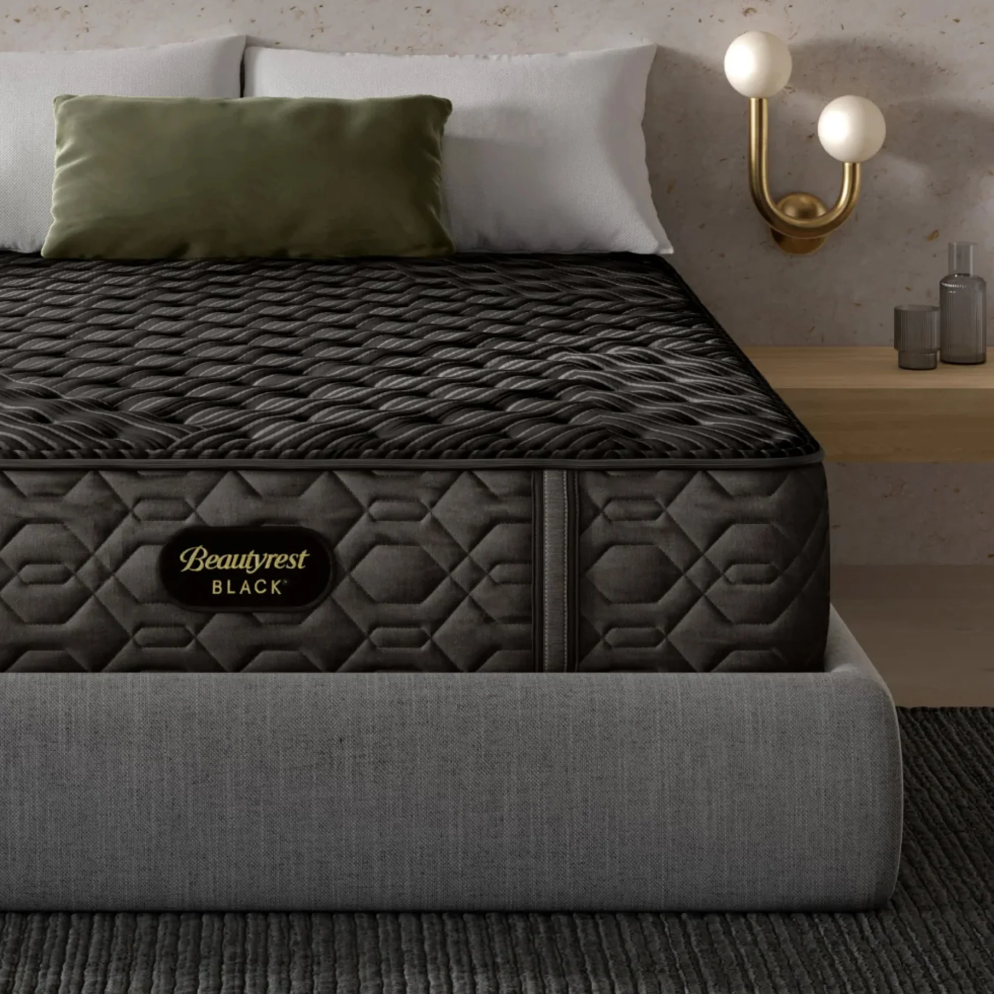 Beautyrest Black mattress in modern bedroom