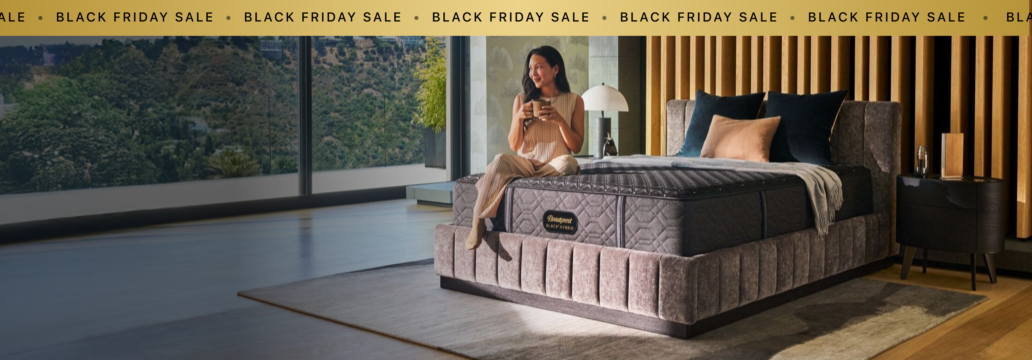 Woman relaxing on luxury mattress in modern room