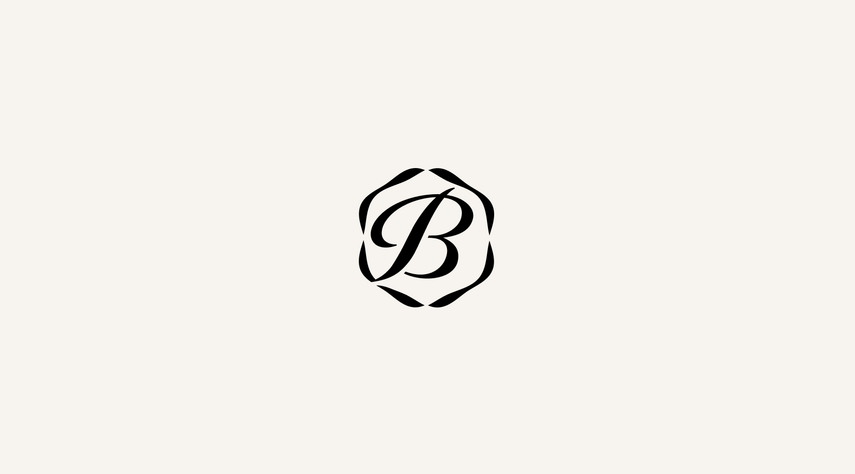 Elegant Monogram 'B' on Neutral Background