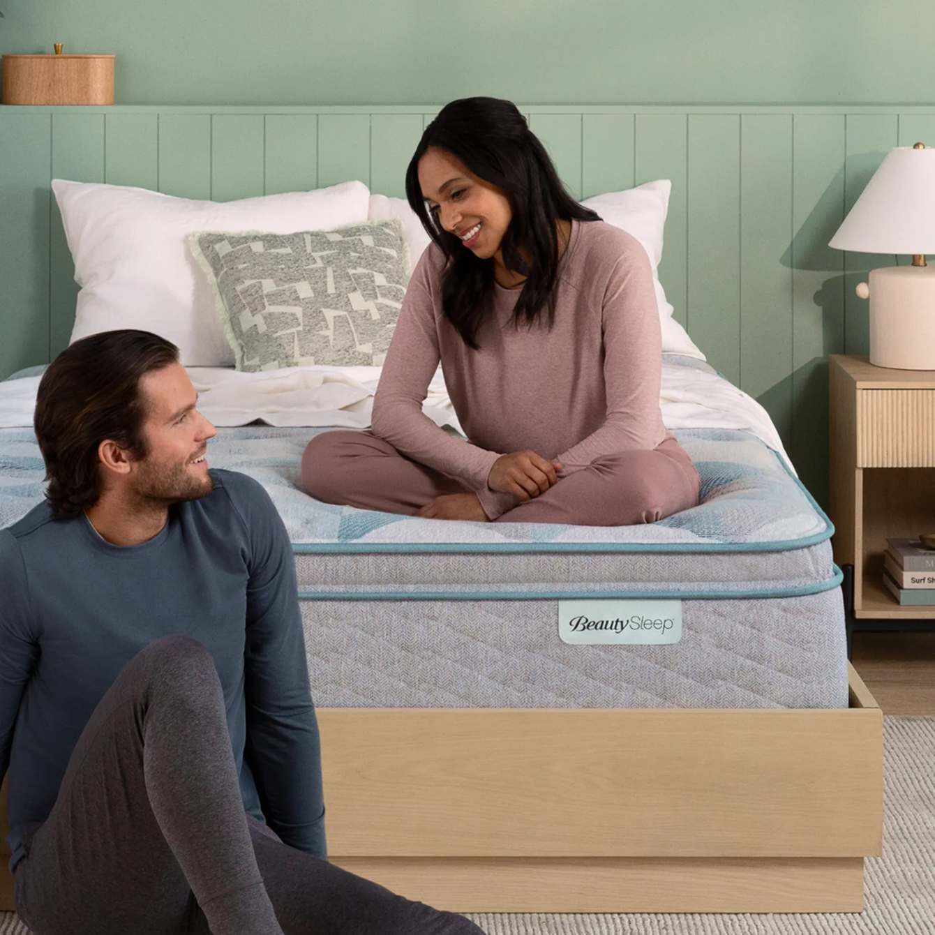 Couple Relaxing on BeautySleep Mattress
