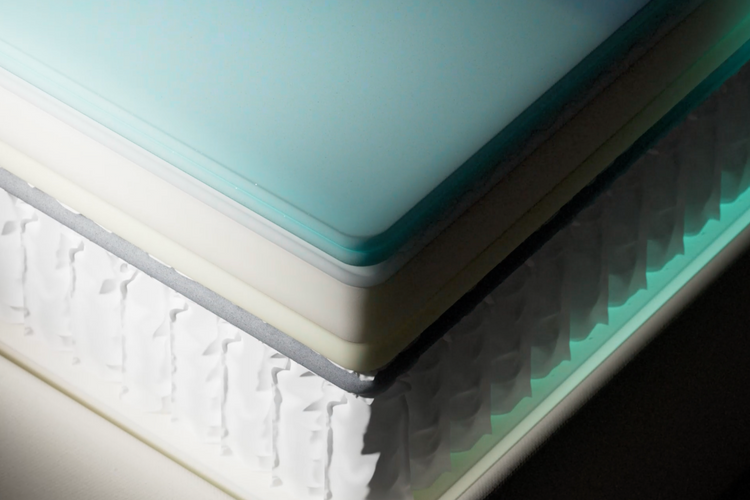 Layered mattress design with foam and coils