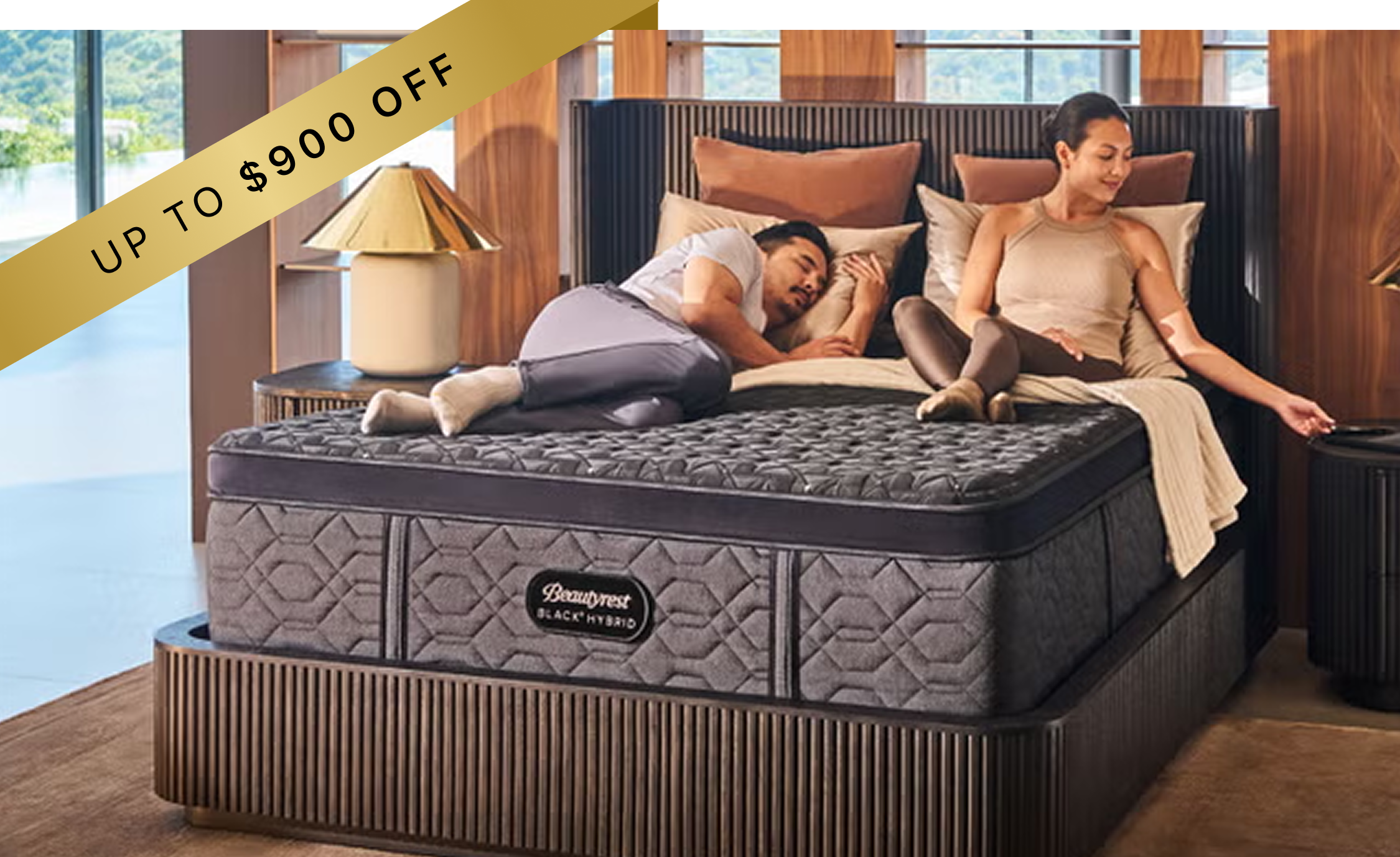 Luxury mattress with modern bedroom setting