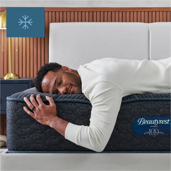 Beautyrest Hybrid mattress in modern bedroom