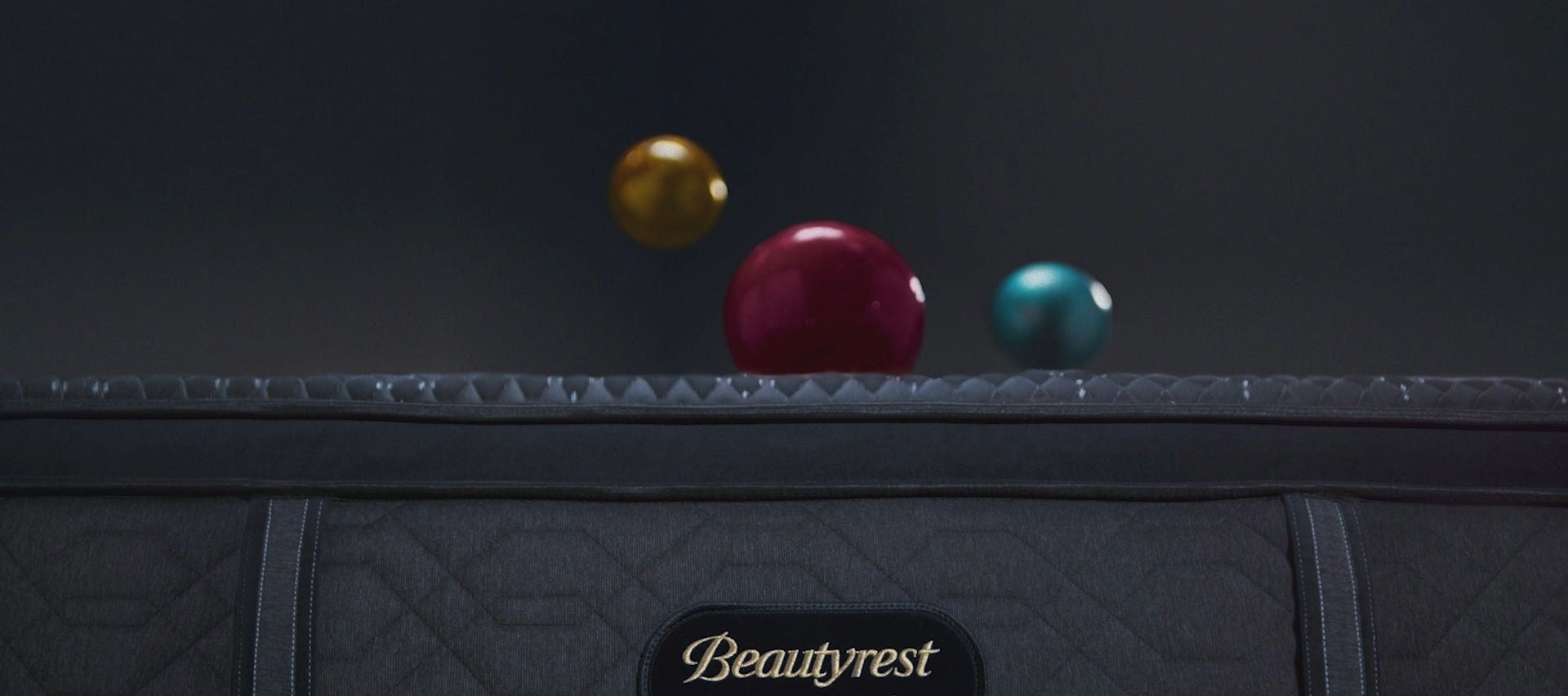 Beautyrest Black mattress with colorful spheres
