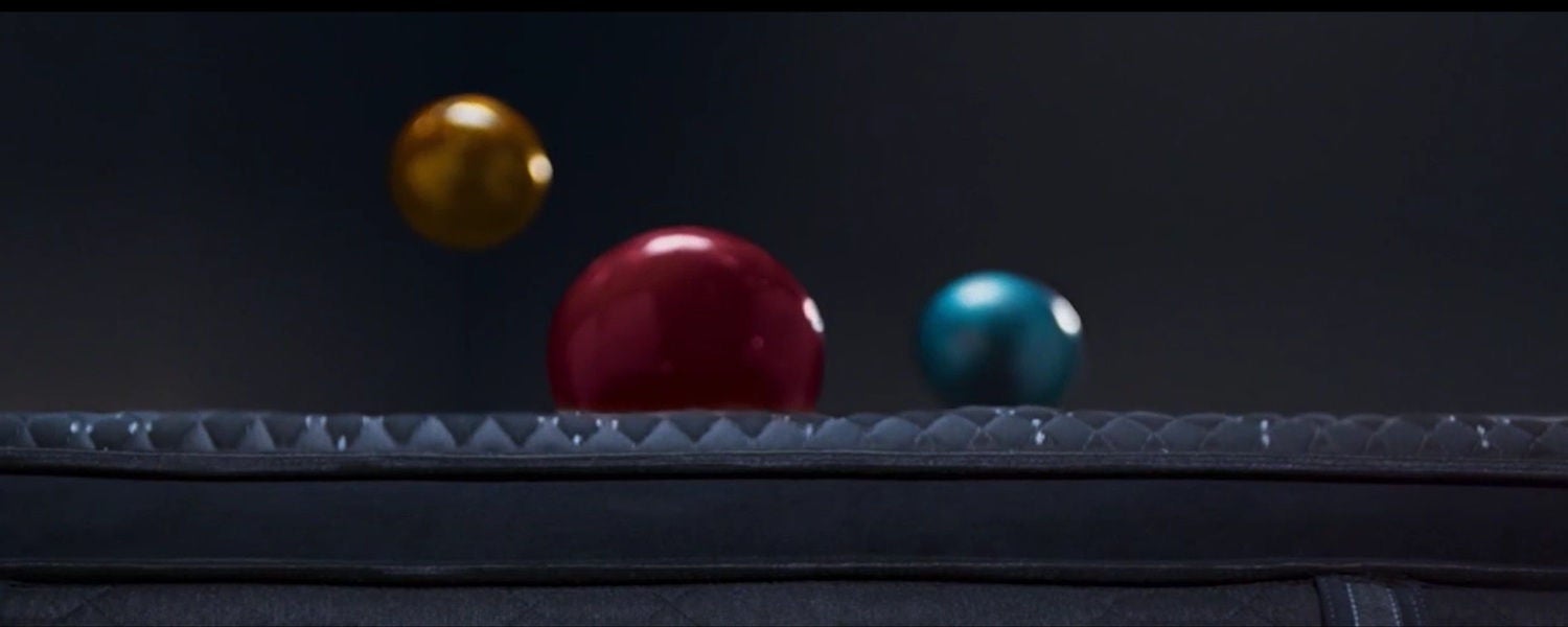 Colorful spheres on textured surface