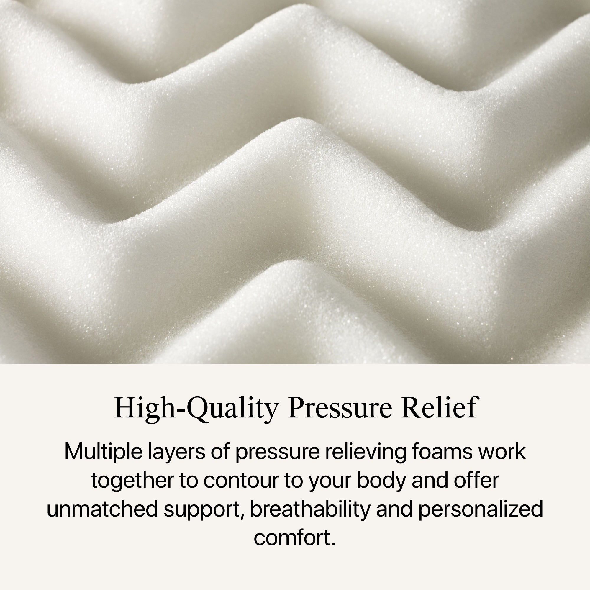 Close-up view of the material on the Beautyrest Select hybrid mattress ||feel: Firm