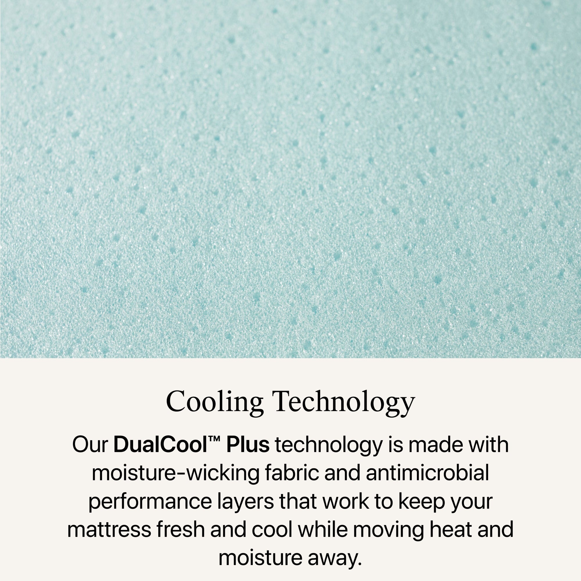 Close-up view of the cooling technology in the Beautyrest Select mattress ||feel: Medium