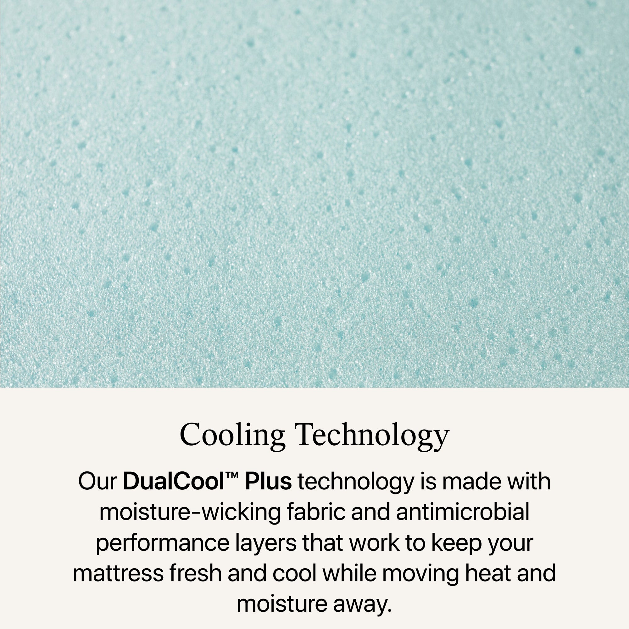 Close-up view of the cooling technology in the Beautyrest Select mattress ||feel: Plush