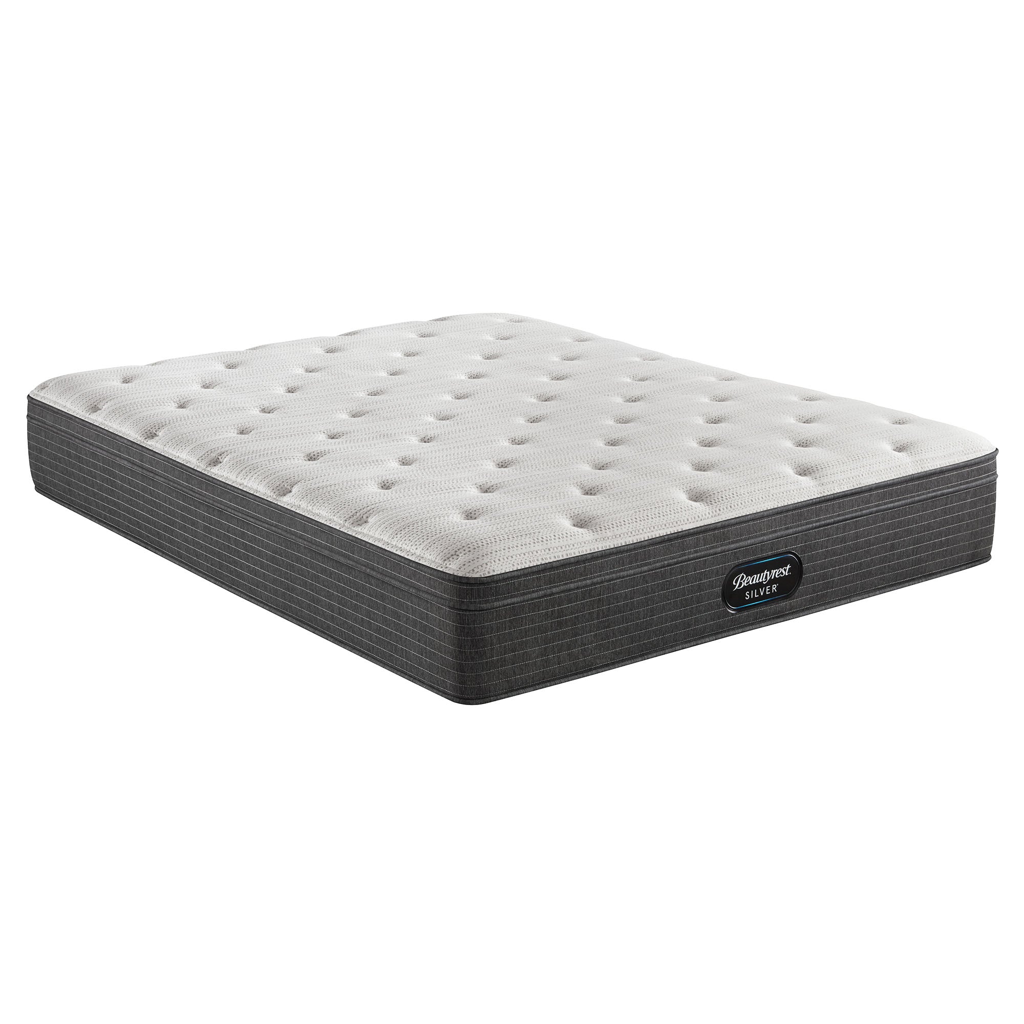 The Beautyrest Silver BRS900 Plush Euro Top mattress alone on a white background