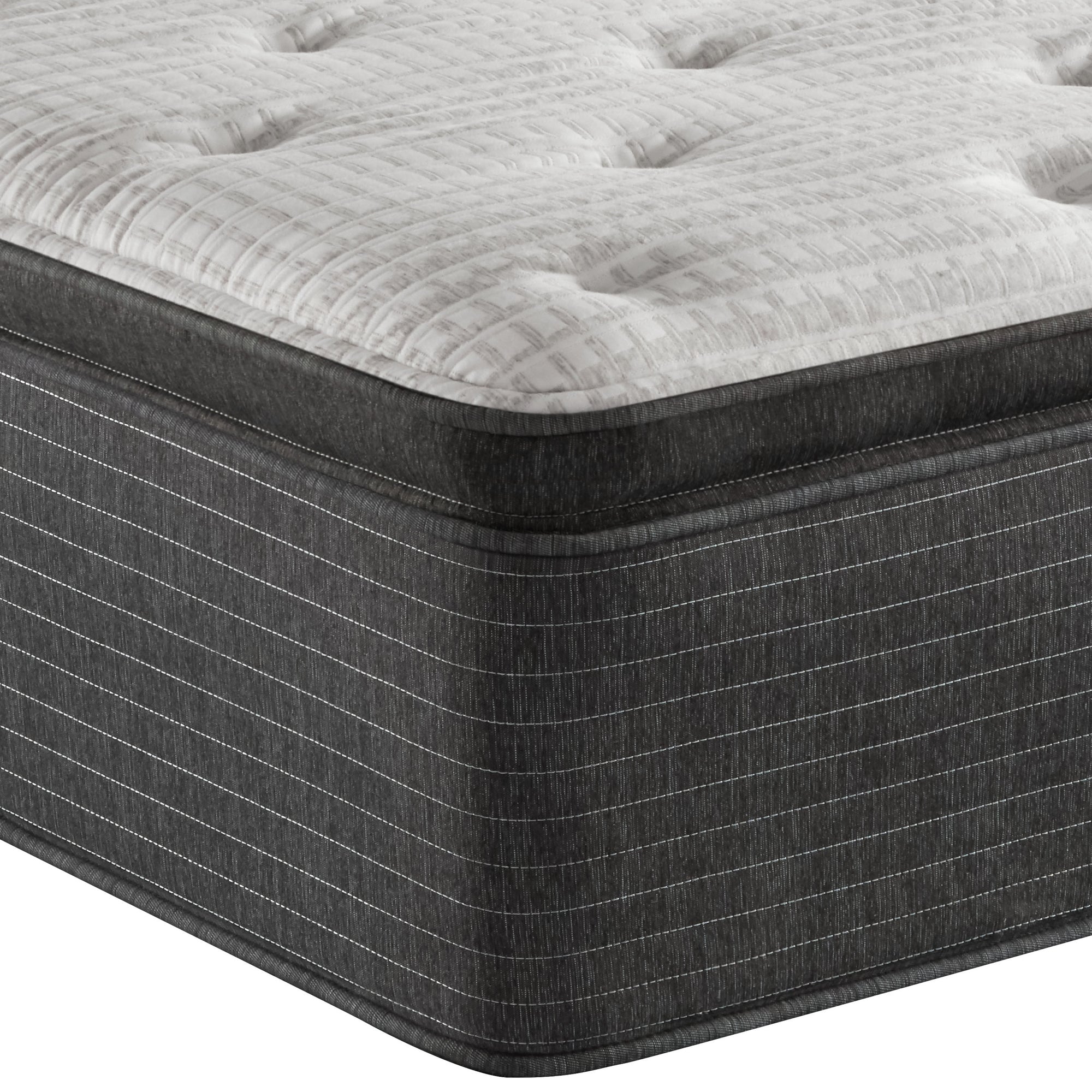 Corner view of the Beautyrest Silver BRS900-C Plush Pillow Top mattress