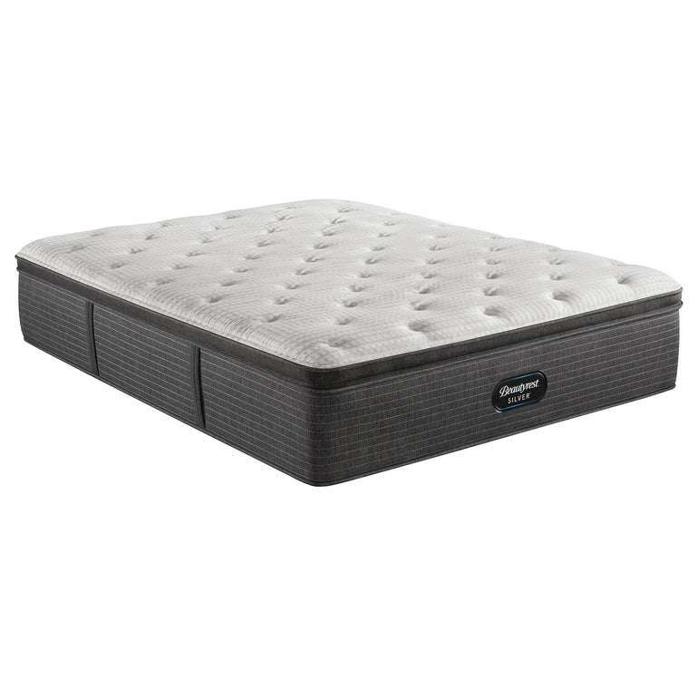 The Beautyrest Silver BRS900-C Plush Pillow Top mattress alone on a white background