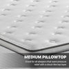 Close-up view of the material on the Beautyrest BR800 Medium Pillow Top mattress