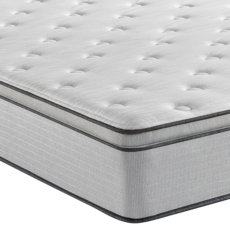 Corner view of the Beautyrest BR800 Plush Pillow Top mattress