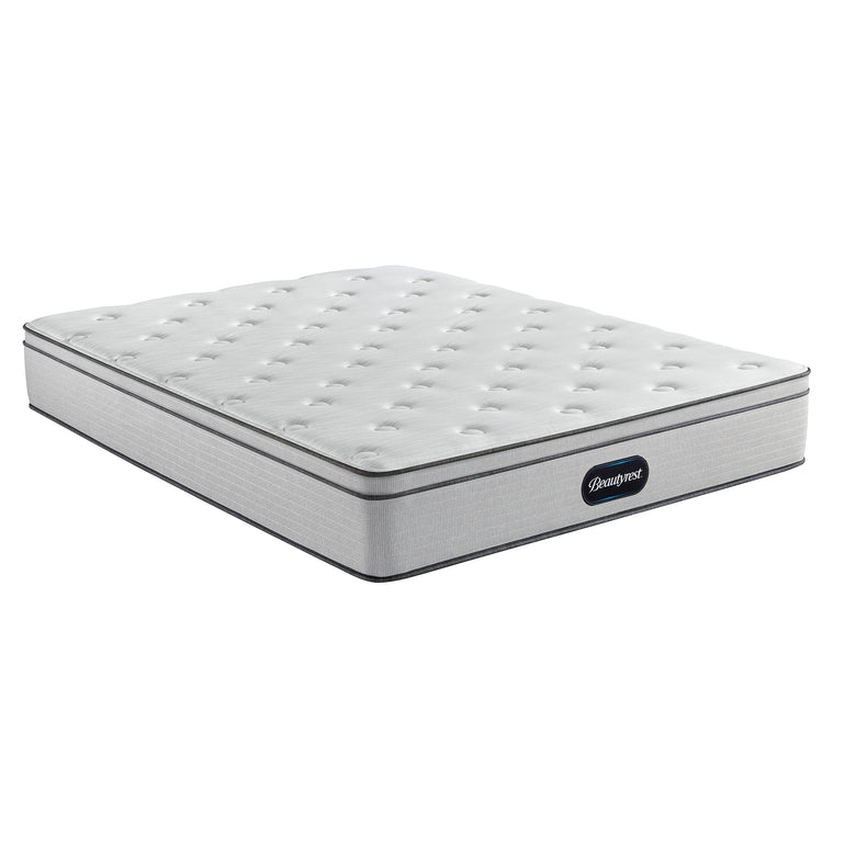 The Beautyrest BR800 Plush Euro Top mattress alone on a white background