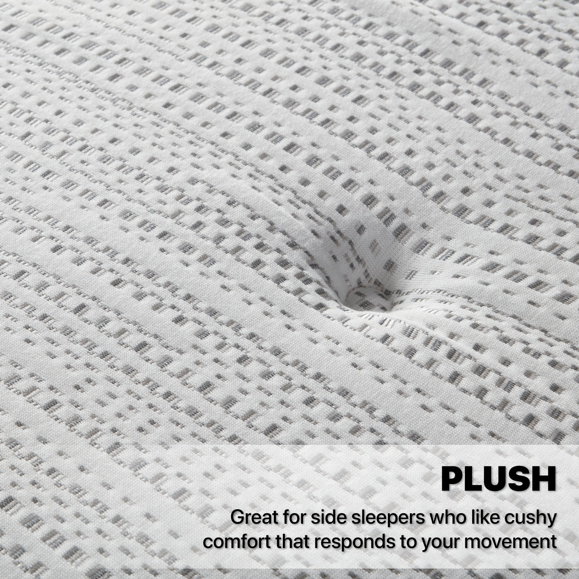 Close-up of the fabric on the Beautyrest Silver BRS900 Plush mattress