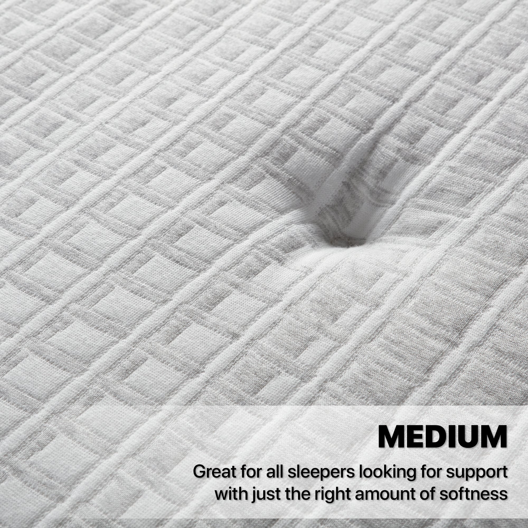 Close-up view of the fabric on a Beautyrest Silver BRS900-C Medium mattress