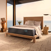 The  Beautyrest Harmony hybrid Exceptional Driftwood Bay mattress in a bedroom by the beach || series: Exceptional Driftwood Bay