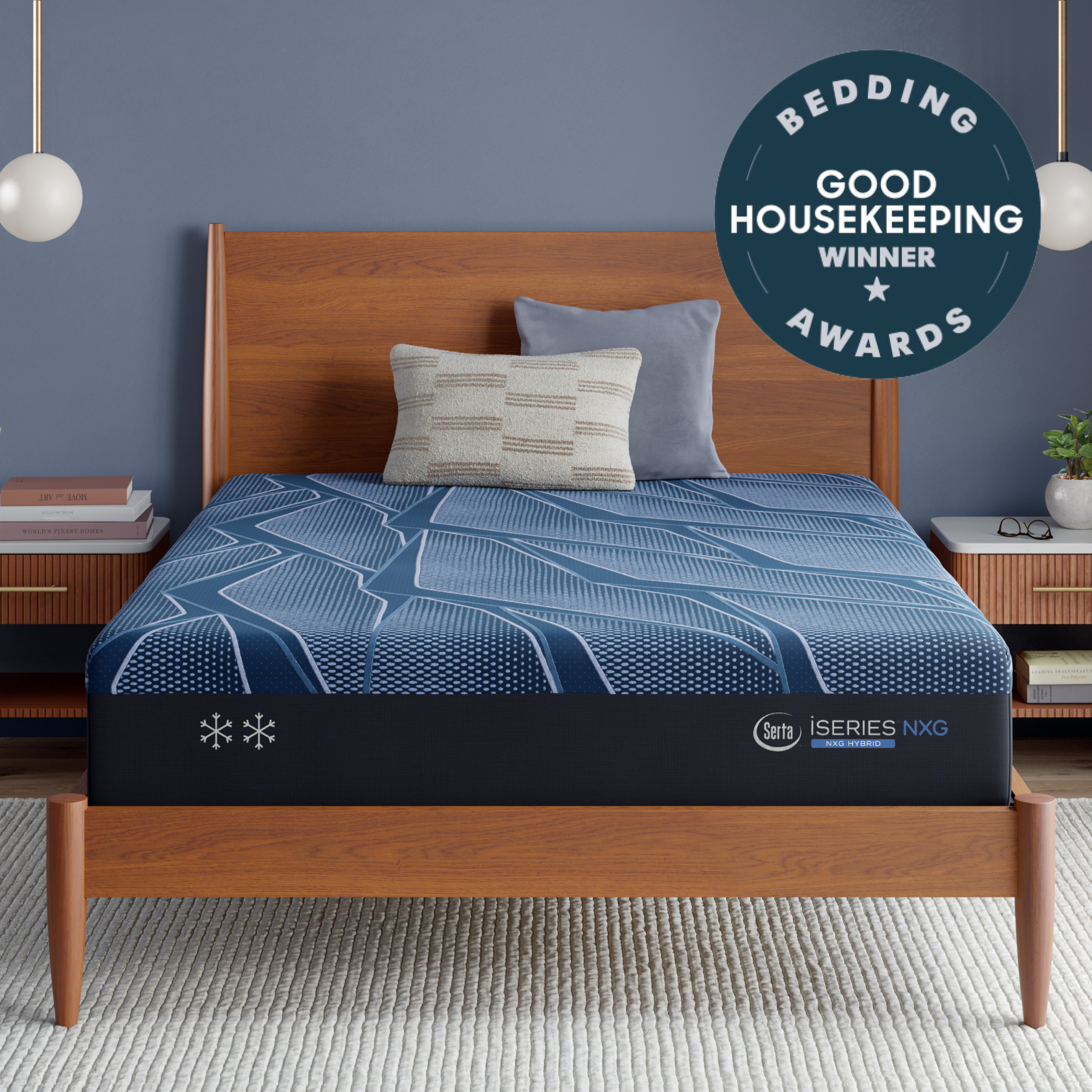【ひめひめ】Serta iSeries シングル マットレス＋フレーム Iseries Nxg Hybrid Mattress
