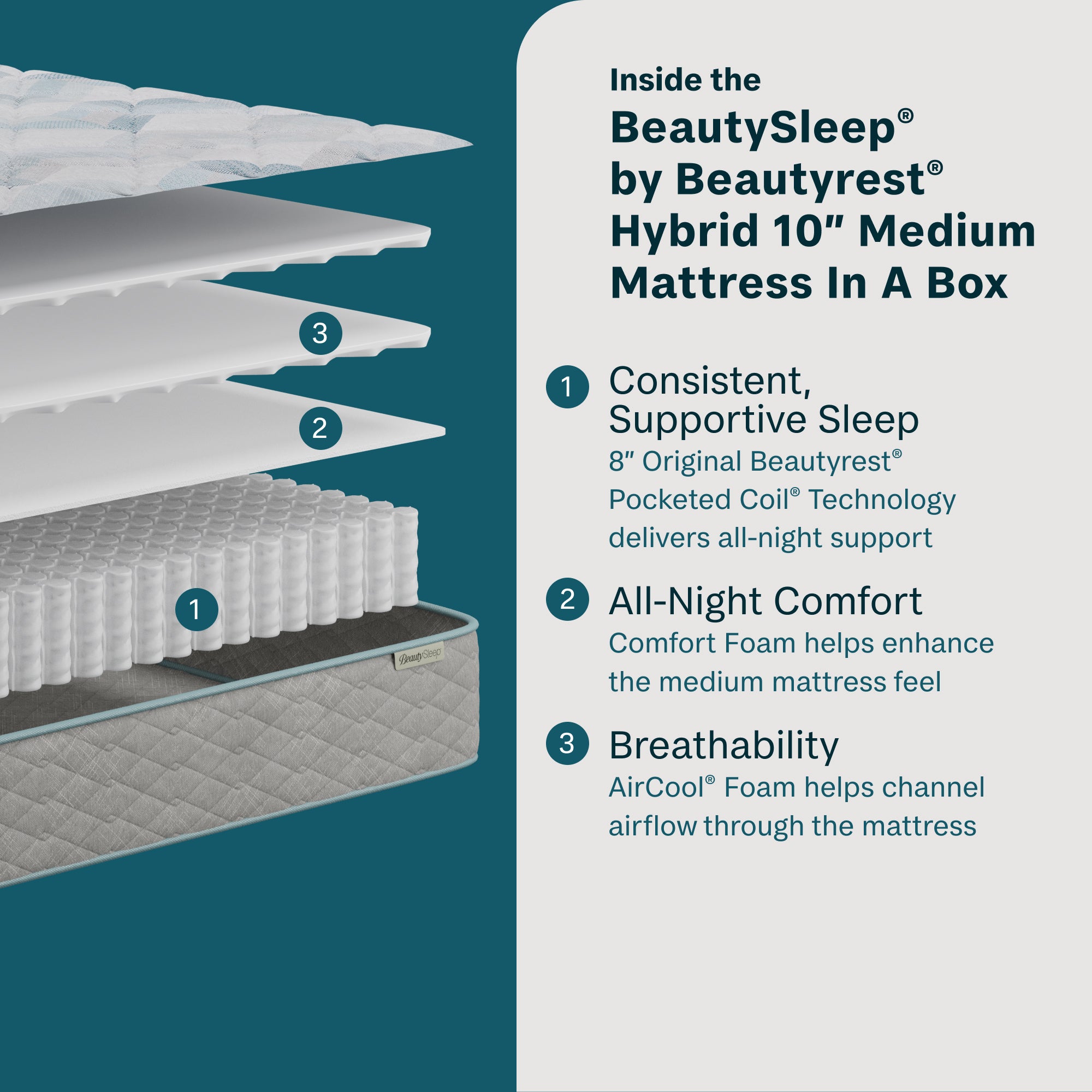 BeautySleep® by Beautyrest® Soothing Nights™ Mattress In A Box