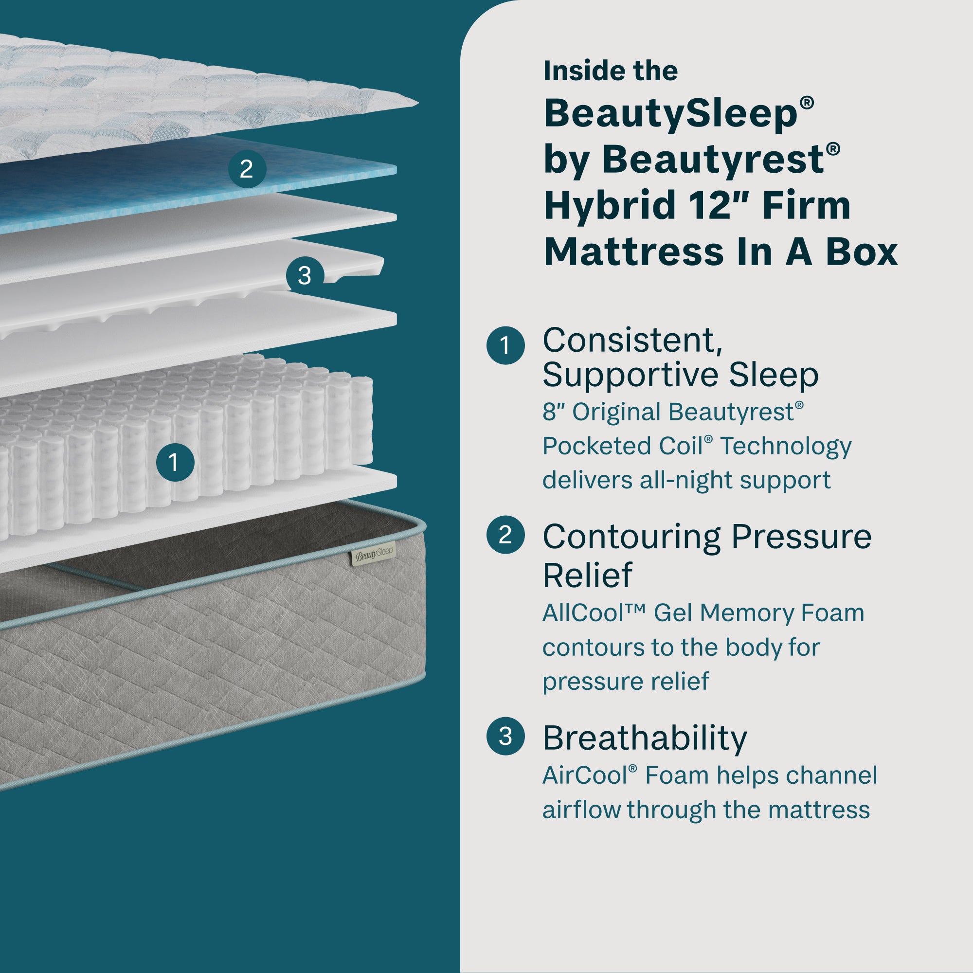 BeautySleep® by Beautyrest® Soothing Nights™ Mattress In A Box