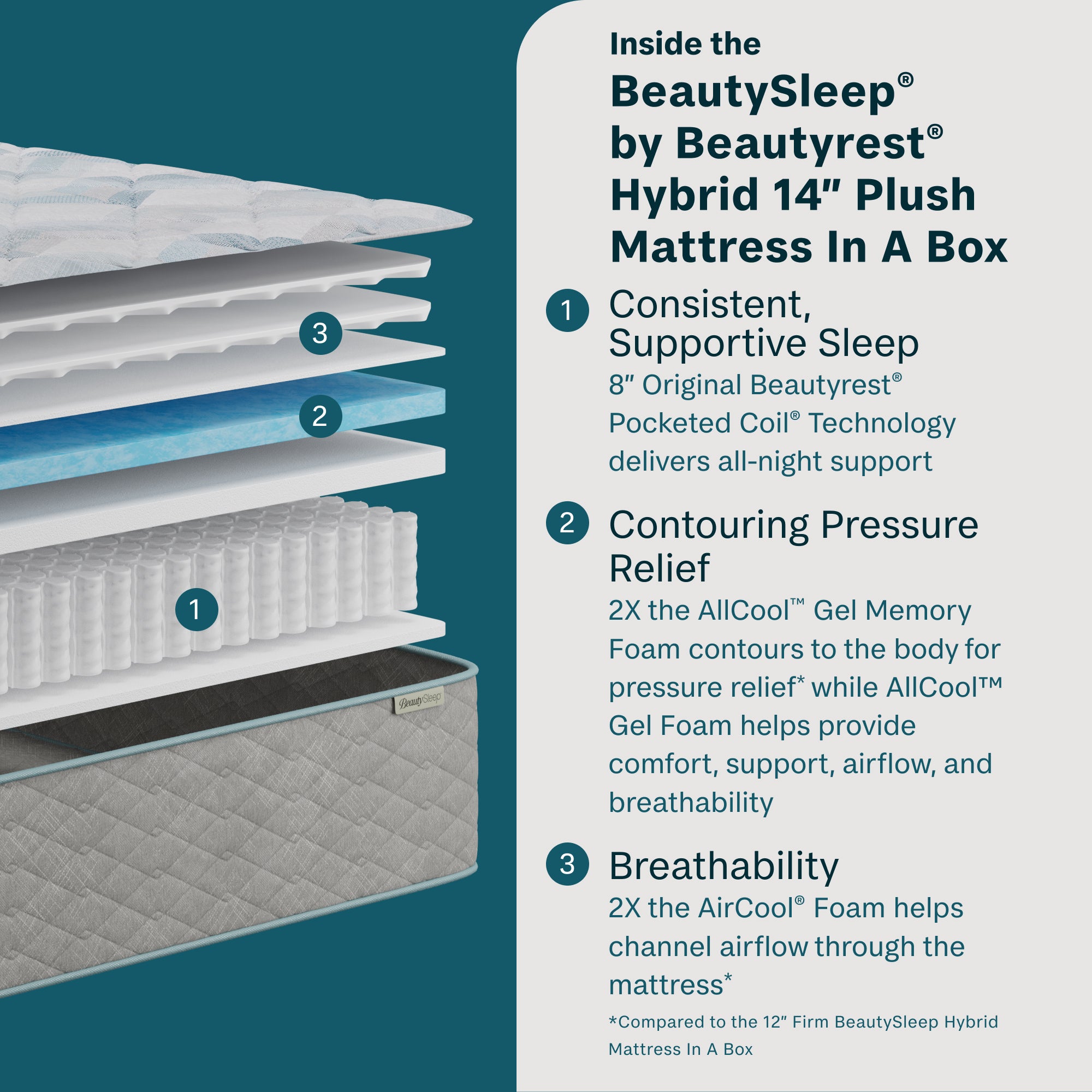 BeautySleep® by Beautyrest® Soothing Nights™ Mattress In A Box